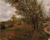 卡米耶毕沙罗 - Pontoise Landscape, Through the Fields